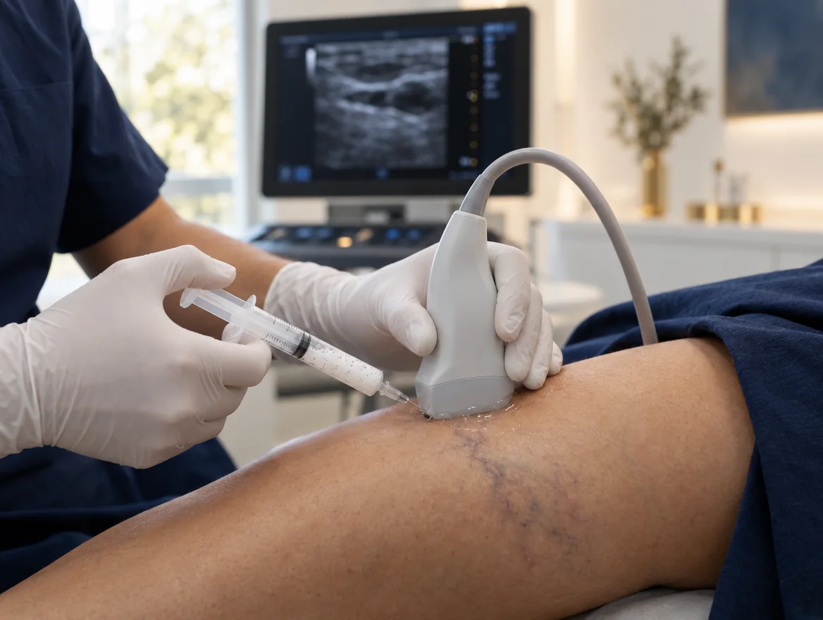 Schaum-Sklerosierung unter Ultraschallkontrolle